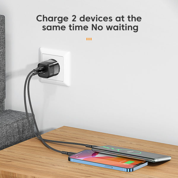 KUULAA – chargeur USB C 33W GaN Type C PD charge rapide pour iPhone 14 13 12 11 Pro Max XS 8 Plus pour iPad Pro Air iPad mini 2021 – Image 4