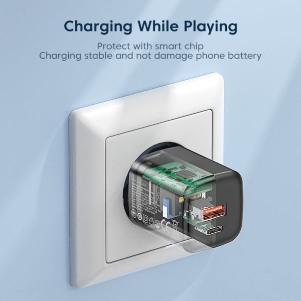 KUULAA – chargeur USB C 33W GaN Type C PD charge rapide pour iPhone 14 13 12 11 Pro Max XS 8 Plus pour iPad Pro Air iPad mini 2021 – Image 5