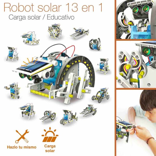 Kit de cr ation de Robot solaire avec engrenages moteur motoris fonctionnant l nergie solaire 13