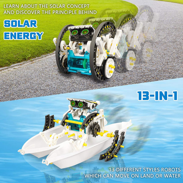 Kits de Robot solaire 13 en 1 jouets ducatifs bloc d apprentissage de la technologie STEM 2