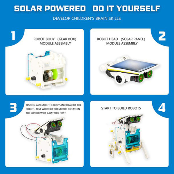 Kits de Robot solaire 13 en 1 jouets ducatifs bloc d apprentissage de la technologie STEM 3