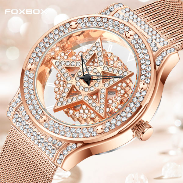 LIGE montre de luxe ajour e en diamant pour femmes l gante Quartz tanche tendance