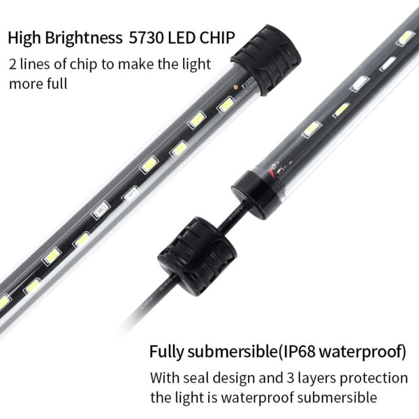 Lampe LED imperm able pour Aquarium 90 260V luminaire d coratif sous marin lampe Submersible pour 2