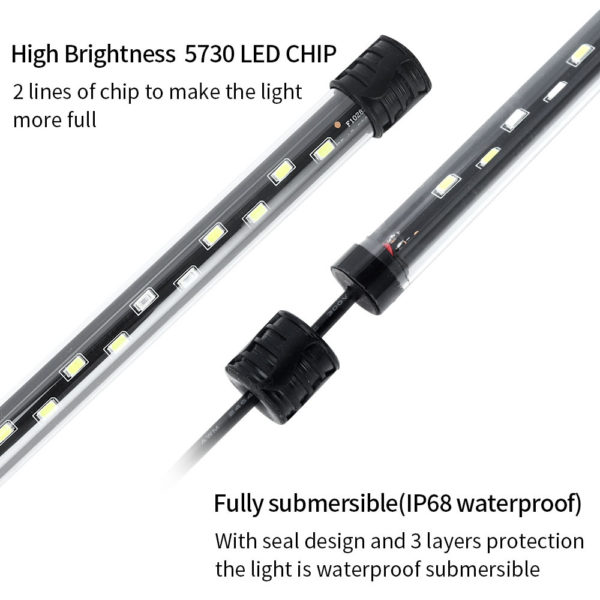 Lampe LED étanche pour Aquarium 58CM 220V 110V, éclairage sous-marin, décor de plante, puce ue 5730 – Image 5