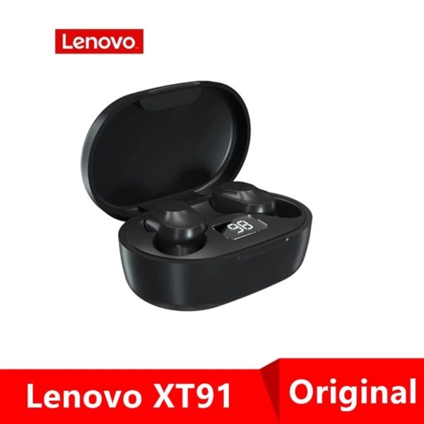 Lenovo couteurs Bluetooth XT91 St r o Basse avec Micro Oreillettes Anti Bruit TWS Commande AI