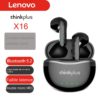 Lenovo Écouteurs Sans Fil Modèle X16, Accessoire Bluetooth avec Micro, Casque de Sport, Doté d'une Boîte de Chargement, Oreillettes de Musique Hi-Fi, Batterie 300mAh