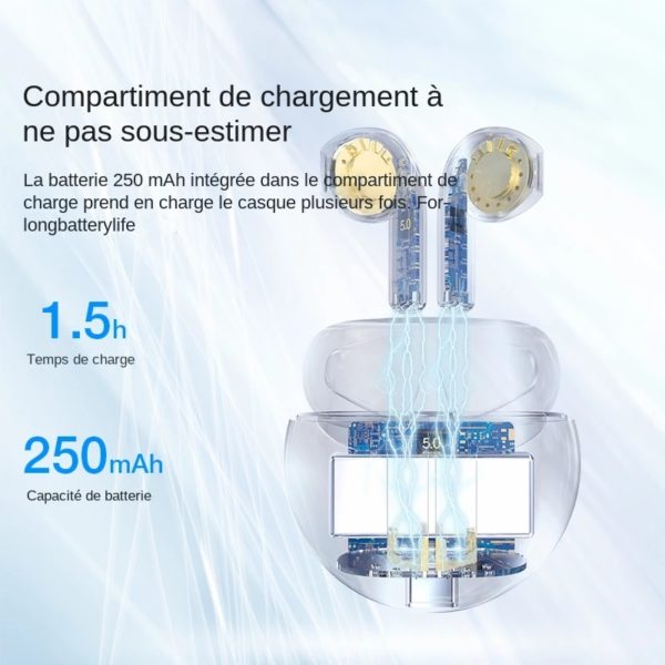 Lenovo – écouteurs sans fil Bluetooth 5.0 TWS, casque d'écoute étanche, réduction du bruit, avec micro, d'origine, HT38 – Image 4