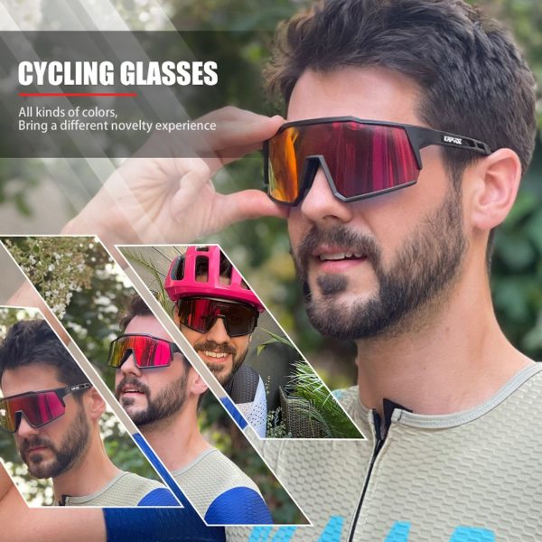 Lunettes Polarisées de Cyclisme en Montagne, Verres de Protection pour Vélo Tout Terrain, Coupe-Vent de Sport, Accessoire pour Homme et Femme – Image 3
