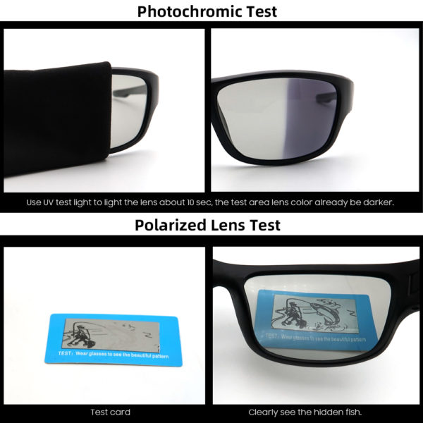 Lunettes de soleil photochromiques pour hommes et femmes, lunettes de cyclisme, sport, couleur changeante, polarisées, lunettes d'extérieur, 2022 – Image 2