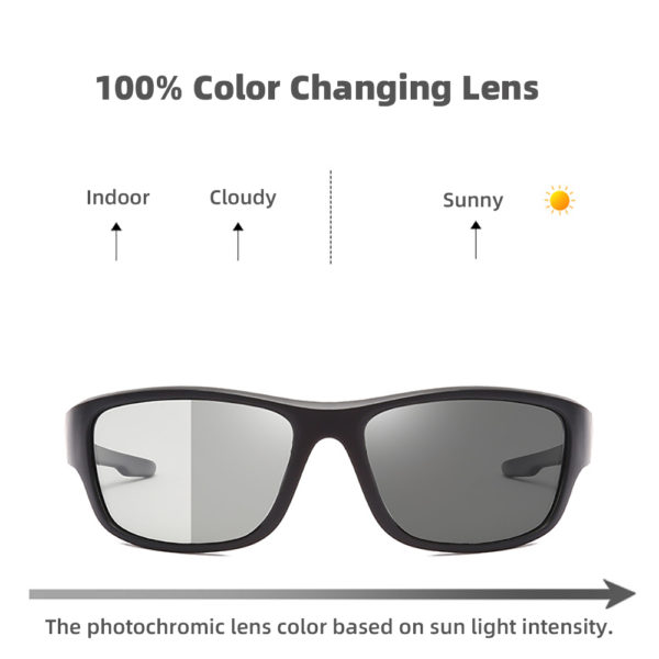 Lunettes de soleil photochromiques pour hommes et femmes, lunettes de cyclisme, sport, couleur changeante, polarisées, lunettes d'extérieur, 2022 – Image 3