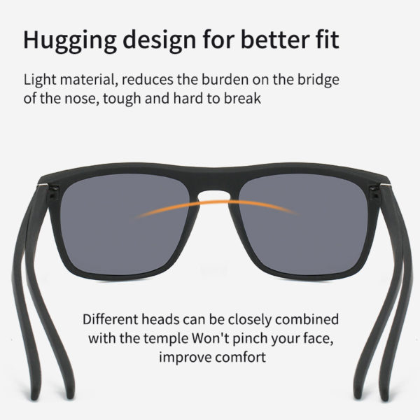 Lunettes de soleil polarisées d'extérieur, nouvelle mode, boîte de sport pour hommes, cyclisme, anti ultraviolet, lunettes de conduite – Image 4