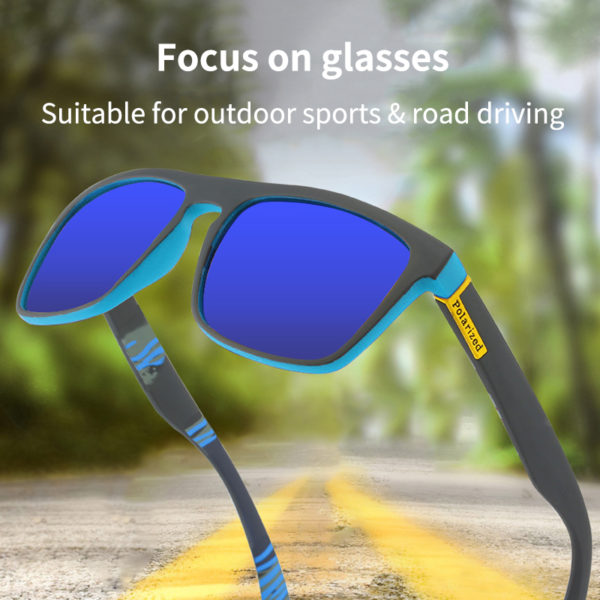 Lunettes de soleil polarisées d'extérieur, nouvelle mode, boîte de sport pour hommes, cyclisme, anti ultraviolet, lunettes de conduite