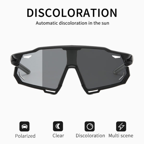 Lunettes de sport polarisées photochromiques pour hommes et femmes, vtt, cyclisme, UV400, lunettes de soleil, lunettes de route, lunettes de vélo – Image 2