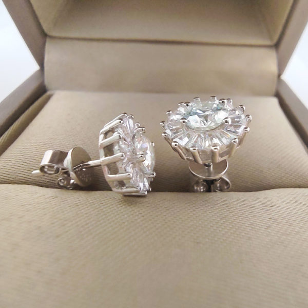 Luomansi – boucles d'oreilles en Moissanite, en argent S925, 0,5 ct, 5MM D, Test de diamant réussi, bijoux pour femmes, cadeau de mariage et d'anniversaire – Image 4