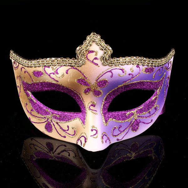 Masque de mascarade Vintage pour hommes et femmes demi masque v nitien carreaux pour f te 3