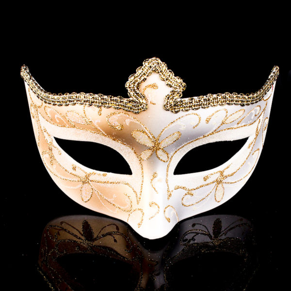 Masque de mascarade Vintage pour hommes et femmes demi masque v nitien carreaux pour f te 4