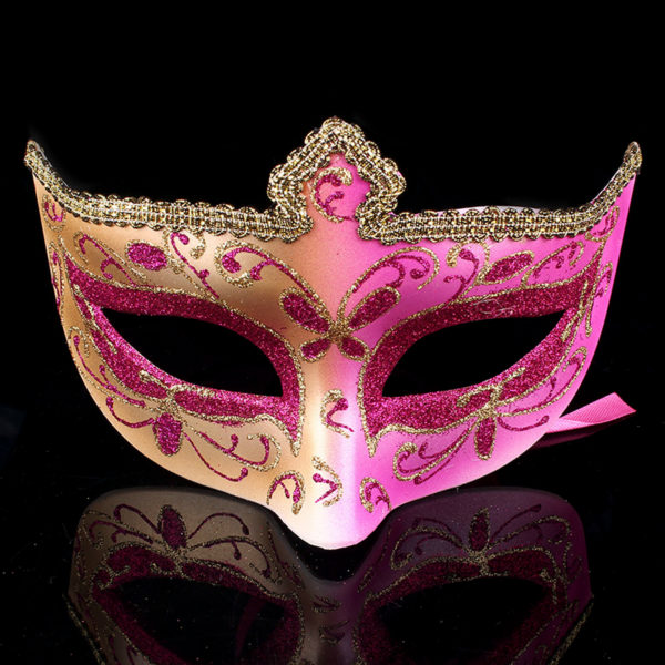 Masque de mascarade Vintage pour hommes et femmes demi masque v nitien carreaux pour f te 5