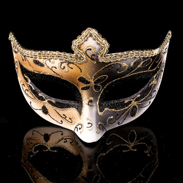 Masque de mascarade Vintage pour hommes et femmes demi masque v nitien carreaux pour f te