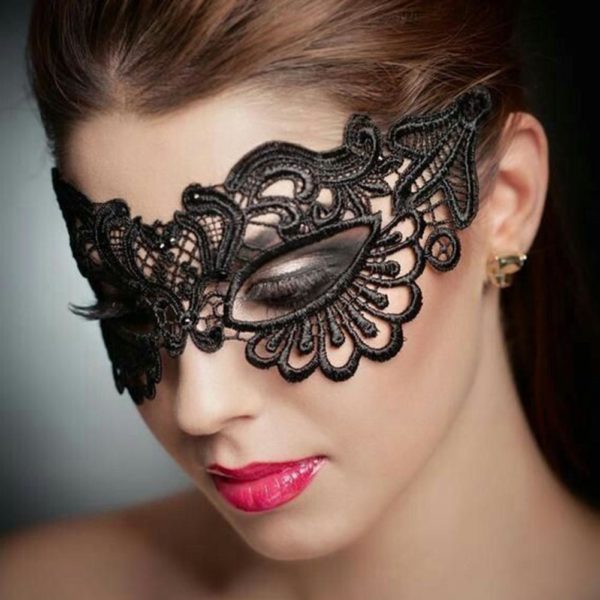 Masque facial en dentelle ajour e pour femmes accessoires de f te de bal Costume de 3