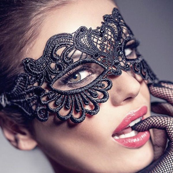 Masque facial en dentelle ajour e pour femmes accessoires de f te de bal Costume de
