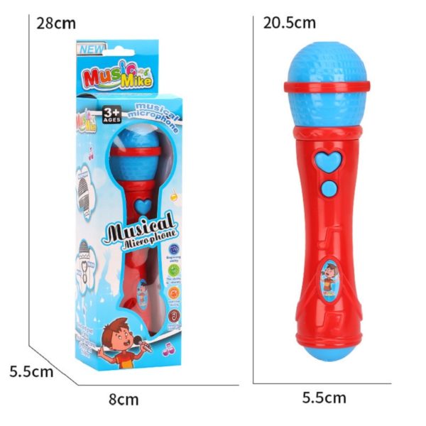 Microphone en plastique pour enfants amplificateur de son jouet ducation pr coce illumination karaok chant musique 1