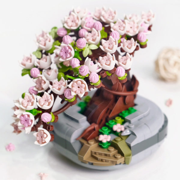 Mini Bouquet blocs de construction fleurs succulentes fleurs de cerisier mod le 3D bonsa d coration 3