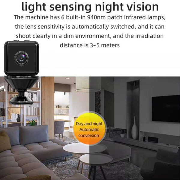 Mini cam ra de Surveillance WiFi HD F9 dispositif de s curit domestique sans fil avec 4