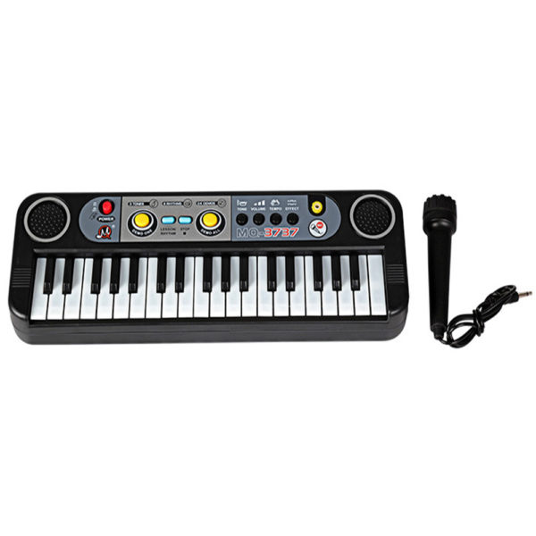 Mini clavier lectronique 37 touches pour enfants Instrument de musique jouet ducatif d apprentissage avec Microphone 5
