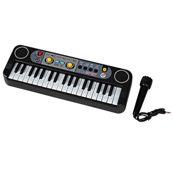 Mini clavier lectronique 37 touches pour enfants Instrument de musique jouet ducatif d apprentissage avec Microphone