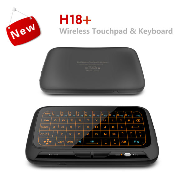 Mini clavier tactile sans fil H18 2 4GHz r tro clair QWERTY intelligent Plug And Play 1