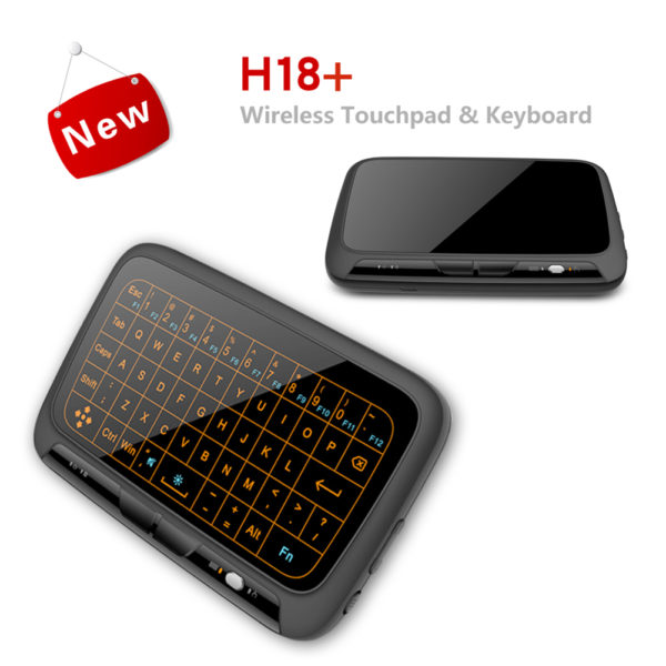 Mini clavier tactile sans fil H18 2 4GHz r tro clair QWERTY intelligent Plug And Play
