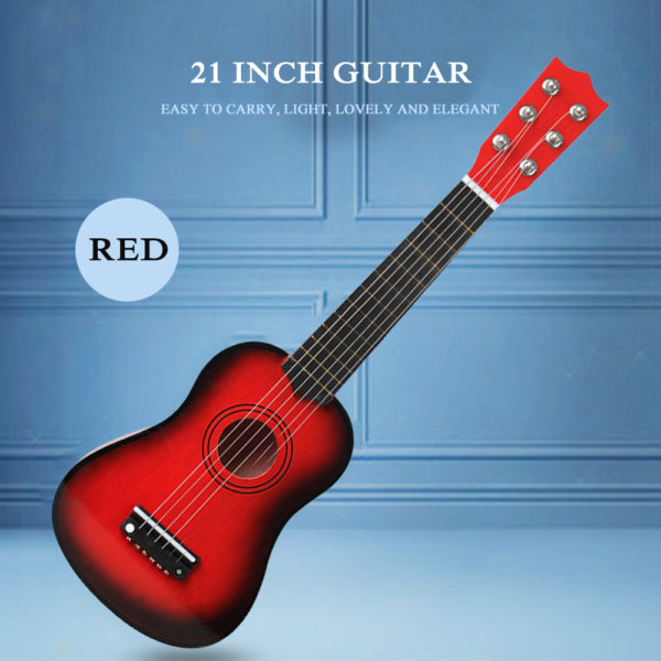Mini guitare Ukulele Portable 21 pouces 6 cordes Instrument de musique cadeau pour enfants fournitures d