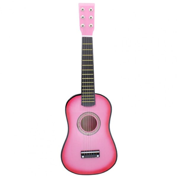 Mini guitare acoustique en bois 6 cordes 23 pouces Ukulele pour enfants bord lisse guitare ducative 1