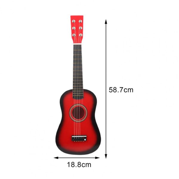 Mini guitare acoustique en bois 6 cordes 23 pouces Ukulele pour enfants bord lisse guitare ducative 5