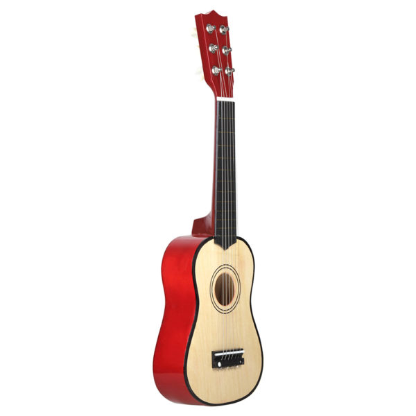 Mini guitare en bois pour enfants jouet ducatif Ukulele 6 cordes Instruments de musique cadeau pour 2