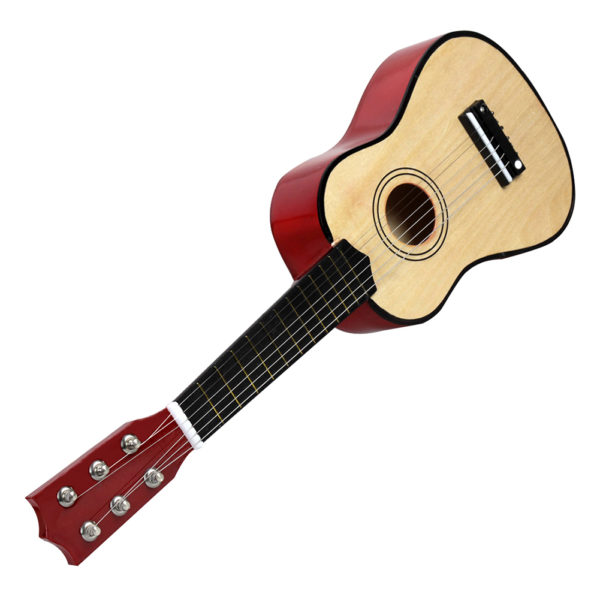 Mini guitare en bois pour enfants jouet ducatif Ukulele 6 cordes Instruments de musique cadeau pour 4