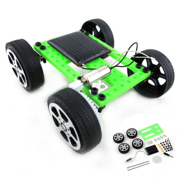 Mini jouet nergie solaire pour enfants Kit de voiture robot Gadget ducatif passe temps amusant pour