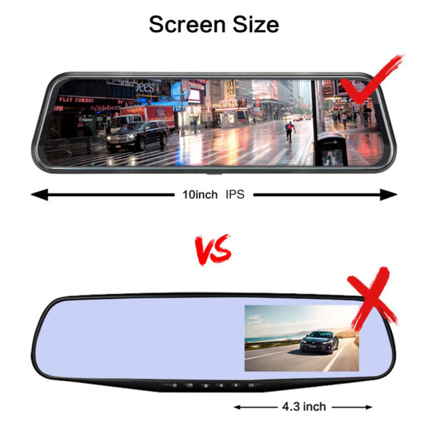 Miroir de tableau de bord DVR pour voiture cam ra de tableau de bord avec double 2