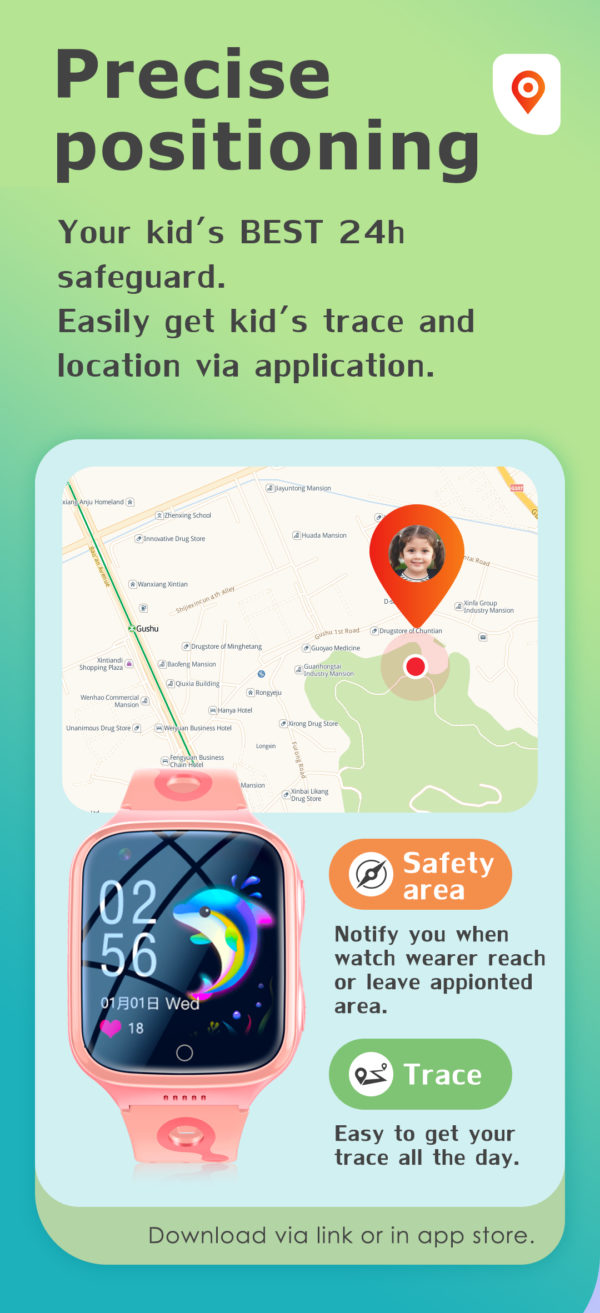 Montre connect e 4G pour enfants 1000mAh SOS GPS localisation appel vid o WiFi carte Sim 1