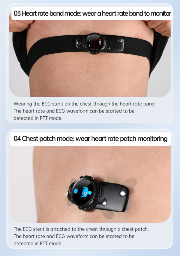 Montre connect e ECG PPG pour hommes traitement au Laser de l hypertension hyperglyc mie hyperlipidemie 8