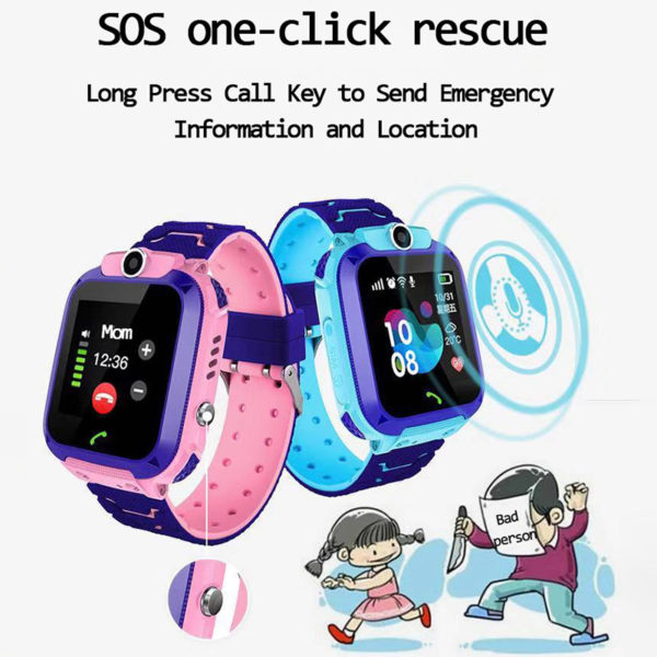 Montre connect e SOS pour enfants bracelet pour IOS et Android tanche IP67 avec carte Sim 1