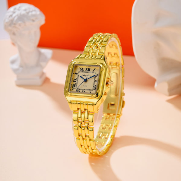 Montre de luxe en or pour hommes et femmes Bracelet Quartz nouvelle collection 1