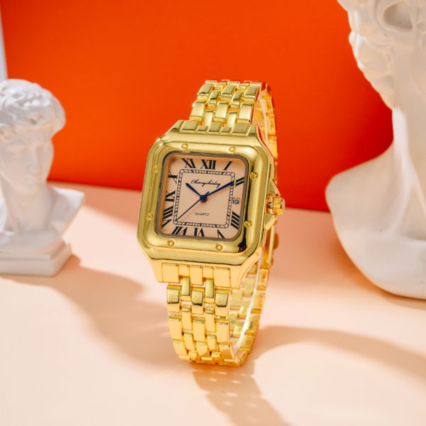 Montre de luxe en or pour hommes et femmes Bracelet Quartz nouvelle collection 2