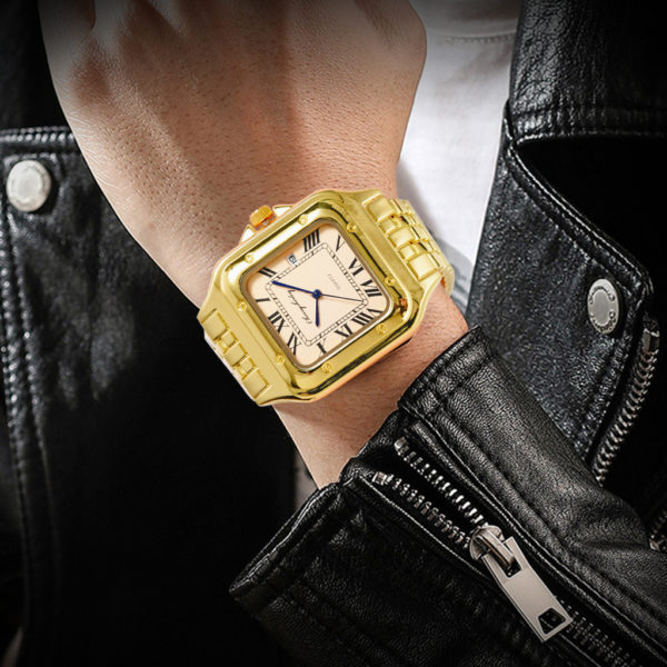 Montre de luxe en or pour hommes et femmes Bracelet Quartz nouvelle collection 3