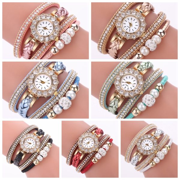 Montres de luxe en cuir dor pour femmes bijoux cr atifs d contract Bracelet horloge cadeau 3