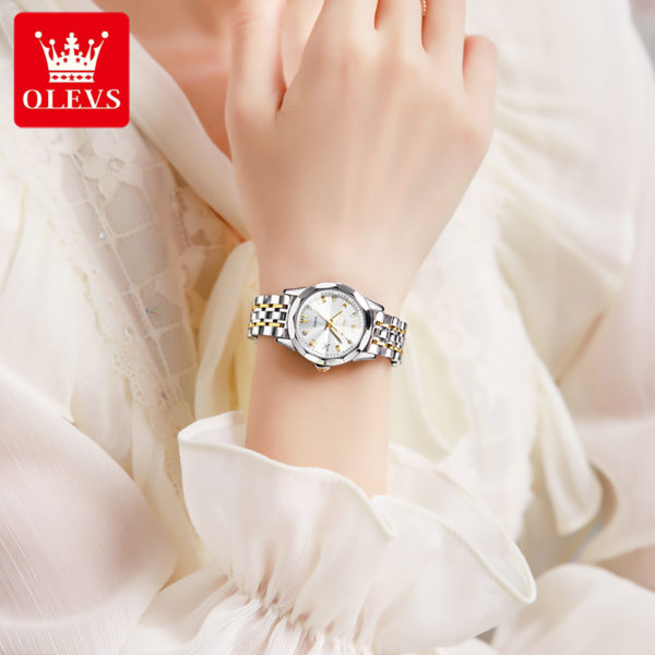 OLEVS montres pour femmes Top marque miroir losange l gant Quartz Original montre bracelet pour femmes 2