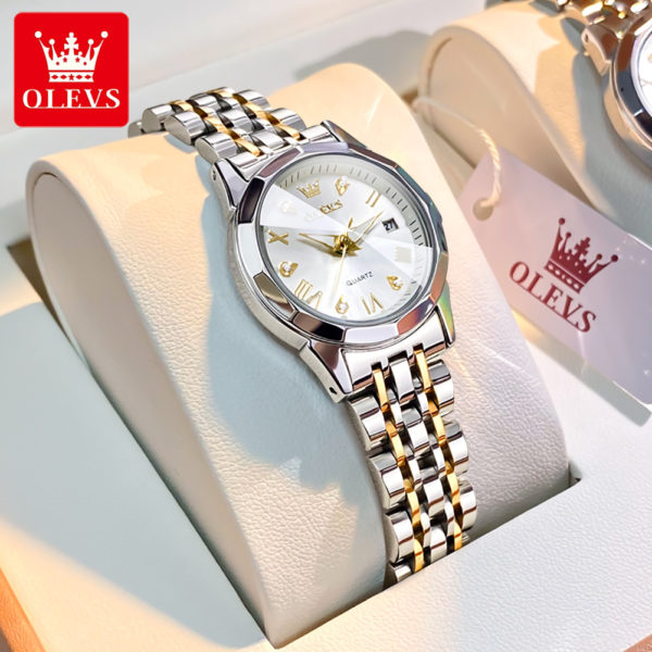 OLEVS montres pour femmes Top marque miroir losange l gant Quartz Original montre bracelet pour femmes