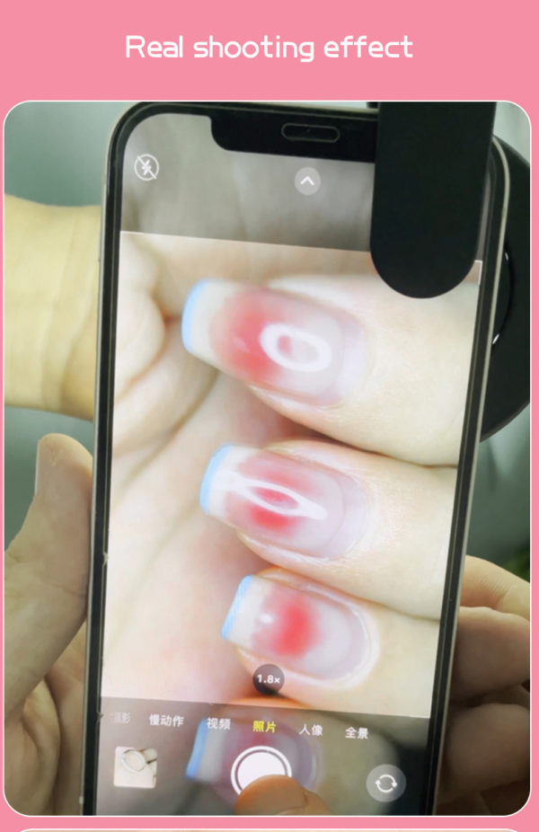 Objectif Macro pour Mobile 15X lumi re annulaire de remplissage lampe de Selfie en direct objectif 4