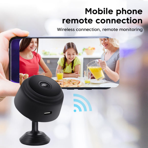 Olaf – Mini caméra de Surveillance A9 IP WiFi HD 1080P, dispositif de sécurité domestique sans fil, avec Vision nocturne intelligente – Image 3
