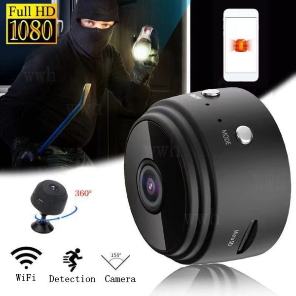 Olaf – Mini caméra de Surveillance A9 IP WiFi HD 1080P, dispositif de sécurité domestique sans fil, avec Vision nocturne intelligente